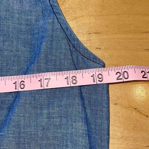 AG Adriano Goldschmied CottonChambray Denim Romper Sleeveless Large‎ - Picture 9 of 11